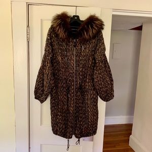 Flash sale Longchamp long fur wind coat